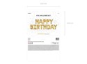BALON FOLIOWY DEKORACJA URODZINOWA HAPPY BIRTHDAY ZŁOTA 340CM X 35CM