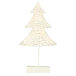 CHOINKA ŚWIECĄCA DEKORACJA ŚWIĄTECZNA 10 LED 39 CM CIEPŁY BIAŁY