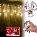 KURTYNA LED NA OKNO GIRLANDA ŚWIĄTECZNA CHOINKOWA 3 M 125 LED