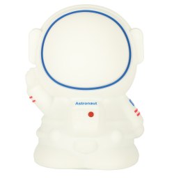 LAMPKA NOCNA DLA DZIECI SILIKONOWA DOTYKOWA MIĘKKA 8 LED USB RGB BIAŁA ASTRONAUTA