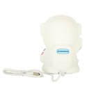 LAMPKA NOCNA DLA DZIECI SILIKONOWA DOTYKOWA MIĘKKA 8 LED USB RGB BIAŁA ASTRONAUTA
