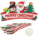 LAMPKI LED WISZĄCA DEKORACJA OKNA ŚWIĄTECZNA MERRY CHRISTMAS XXL 45CM