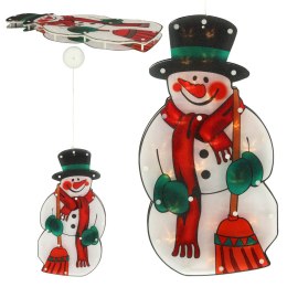 LAMPKI LED WISZĄCA DEKORACJA OKNA ŚWIĄTECZNA BAŁWAN XXL 45CM