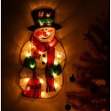 LAMPKI LED WISZĄCA DEKORACJA OKNA ŚWIĄTECZNA BAŁWAN XXL 45CM