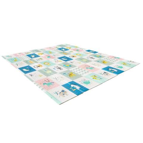 MATA EDUKACYJNA PIANKOWA DWUSTRONNA SKŁADANA SŁONIE ALFABET 180 X 200 CM MATA EDUKACYJNA PIANKOWA DWUSTRONNA SKŁADANA SŁONIE ALFABET 180 X 200 CM