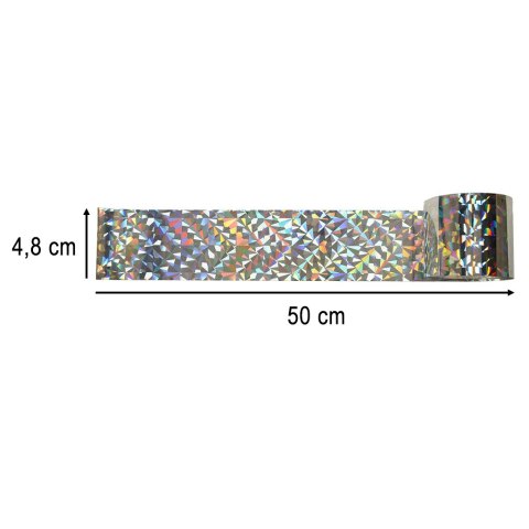 ODSTRASZACZ PTAKÓW TAŚMA ODBLASKOWA ODSTRASZAJĄCA PTAKI 4,8CM X 50M 1 SZTUKA ODSTRASZACZ PTAKÓW TAŚMA ODBLASKOWA ODSTRASZAJĄCA PTAKI 4,8CM X 50M 1 SZTUKA