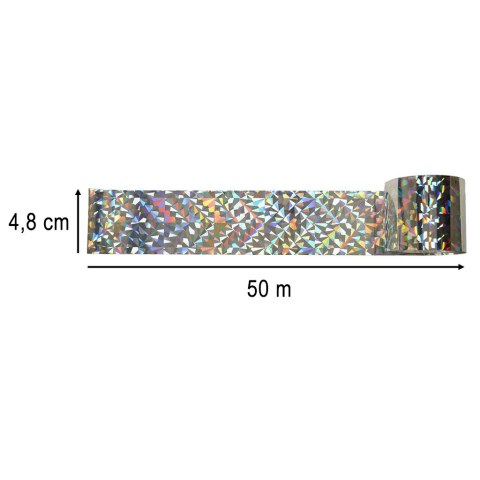 ODSTRASZACZ PTAKÓW TAŚMA ODBLASKOWA ODSTRASZAJĄCA PTAKI 4,8CM X 50M 5 SZTUK ODSTRASZACZ PTAKÓW TAŚMA ODBLASKOWA ODSTRASZAJĄCA PTAKI 4,8CM X 50M 5 SZTUK