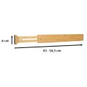 ORGANIZER DO SZUFLADY BAMBUSOWY SEPARATOR REGULOWANY NA SZTUĆCE NARZEDZIA 56CM 1SZTUKA