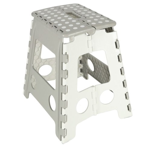 STOŁEK TABORET SKŁADANY ANTYPOŚLIZGOWY WYSOKI 39CM JASNY SZARY STOŁEK TABORET SKŁADANY ANTYPOŚLIZGOWY WYSOKI 39CM JASNY SZARY