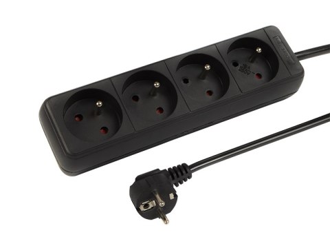 98-065# Przedłużacz sieciowy pr-470p 4-gniazda z uziemieniem 5m czarny 3x1,5mm