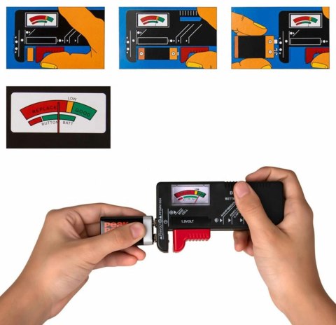 AG372 Tester baterii aku. aaa, aa, 9v AG372 Tester baterii aku. aaa, aa, 9v