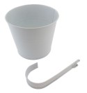 AG691D Doniczka balkonowa 16cm biała
