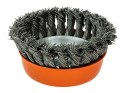 67-107# SZCZOTKA DRUCIANA  PLECIONA 4" M14