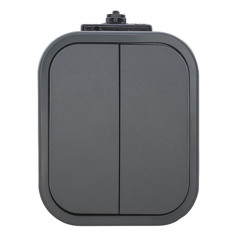 Łącznik n/t świecznikowy B2, 10A, 250V, IP54, WNT-2B2, szary