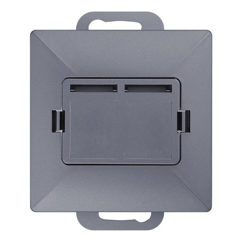 Płytka czołowa + 2xRJ45 Pearl, PC+ARJ45/P2, antracyt