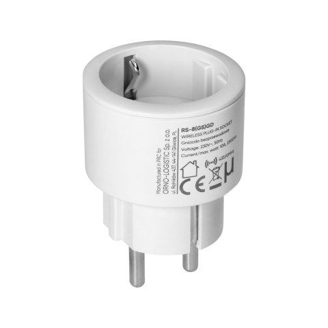 Zestaw bezprzewodowych gniazd MINI Schuko, sterowanych pilotem 1+1, 2300W Zestaw bezprzewodowych gniazd MINI Schuko, sterowanych pilotem 1+1, 2300W