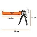 PISTOLET WYCISKACZ DO SILIKONU AKRYLU KLEJU KARTUSZY MAS OBROTOWY KORPUS 360 255MM WOKIN