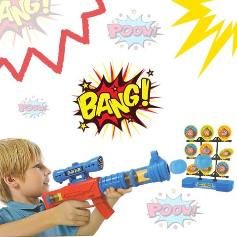 STRZELANIE DO CELU RUCHOMA TARCZA GRA ZRĘCZNOŚCIOWA PISTOLET PIŁKI STRZELANIE DO CELU RUCHOMA TARCZA GRA ZRĘCZNOŚCIOWA PISTOLET PIŁKI