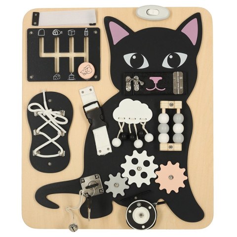 TABLICA MANIPULACYJNA SENSORYCZNA KOTEK LULILO KICIAO TABLICA MANIPULACYJNA SENSORYCZNA KOTEK LULILO KICIAO