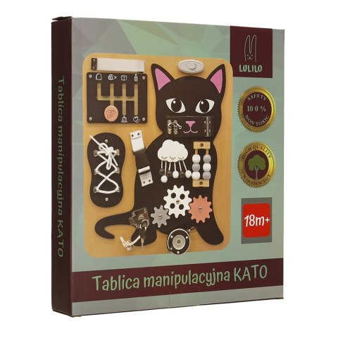 TABLICA MANIPULACYJNA SENSORYCZNA KOTEK LULILO KICIAO TABLICA MANIPULACYJNA SENSORYCZNA KOTEK LULILO KICIAO