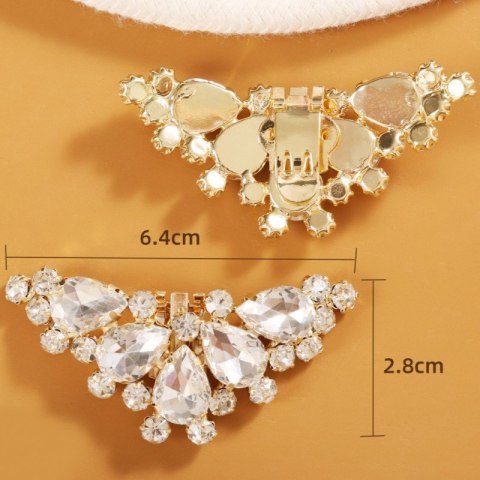 Klipsy do butów z kryształkami, cyrkoniami 2 szt. KDB48