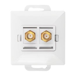 Gniazdo podw. typu F Pearl, TV/F-F/P2, biały
