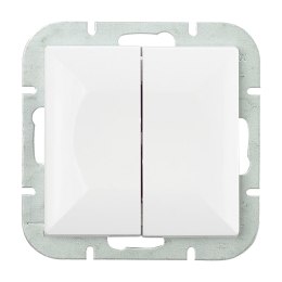 Łącznik świecznikowy p/t z podświeleniem Pearl, 10A, 250V, WP-2P/S, biały