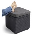 Siedzisko z poduszką Cube With Cushion grafitowe