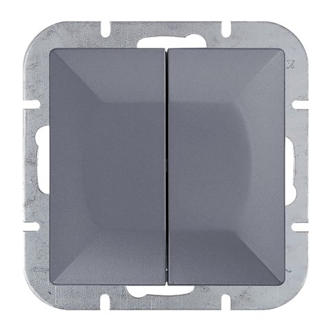 Łącznik roletowy p/t Pearl, 10A, 250V, WP-10P, antracyt Łącznik roletowy p/t Pearl, 10A, 250V, WP-10P, antracyt