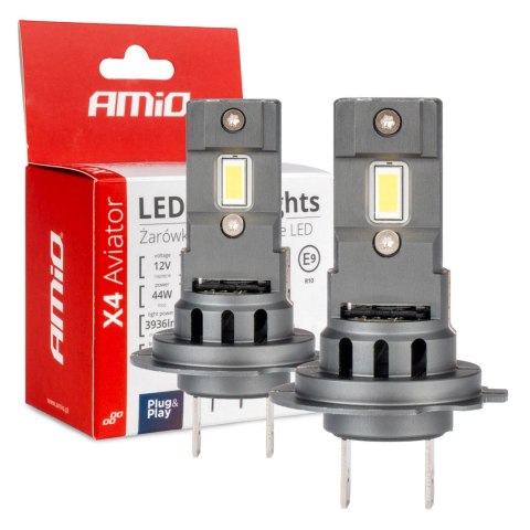 Żarówki samochodowe led seria x4 aviator h7/h18 6500k canbus amio-03764 Żarówki samochodowe led seria x4 aviator h7/h18 6500k canbus amio-03764