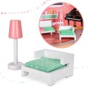 DOMEK DLA LALEK DREWNIANY MEBELKI PASTELOWY 117CM