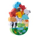 GRA ZRĘCZNOŚCIOWA MONTESSORI UKŁADANKA BALANSUJĄCA KLOCKI ZWIERZĄTKA DREWNIANE