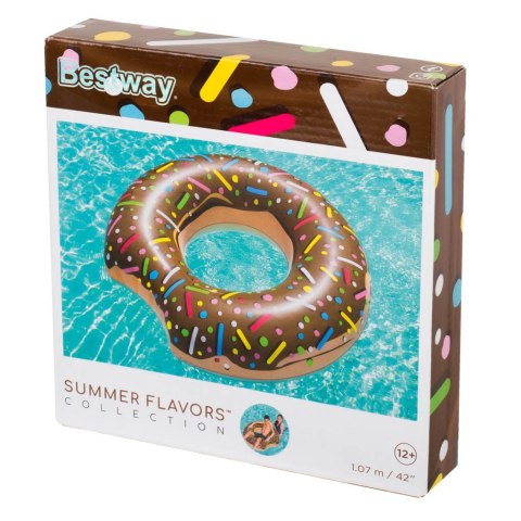 KÓŁKO DO PŁYWANIA DMUCHANE BESTWAY 36188 DONUT BRĄZOWE 107CM KÓŁKO DO PŁYWANIA DMUCHANE BESTWAY 36188 DONUT BRĄZOWE 107CM