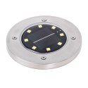 LAMPY OGRODOWE SOLARNE NAJAZDOWE GRUNTOWE 8LED 4SZT. ZIMNY BIAŁY