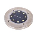 LAMPY SOLARNE GRUNTOWE NAJAZDOWE OGRODOWE 8LED 4SZT. CIEPŁY BIAŁY