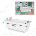 DOMEK DLA LALEK DREWNIANY MEBELKI PASTELOWY 117CM