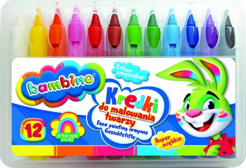 KREDKI DO MALOWANIA TWARZY BAMBINO 12 KOLORÓW KREDKI DO MALOWANIA TWARZY BAMBINO 12 KOLORÓW