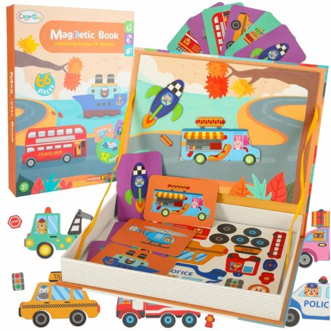 KSIĄŻECZKA MAGNETYCZNA UKŁADANKA PUZZLE Z MAGNESEM ŚRODKI TRANSPORTU KSIĄŻECZKA MAGNETYCZNA UKŁADANKA PUZZLE Z MAGNESEM ŚRODKI TRANSPORTU