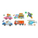 KSIĄŻECZKA MAGNETYCZNA UKŁADANKA PUZZLE Z MAGNESEM ŚRODKI TRANSPORTU