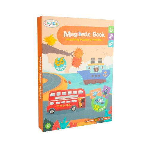 KSIĄŻECZKA MAGNETYCZNA UKŁADANKA PUZZLE Z MAGNESEM ŚRODKI TRANSPORTU KSIĄŻECZKA MAGNETYCZNA UKŁADANKA PUZZLE Z MAGNESEM ŚRODKI TRANSPORTU