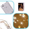 LAMPKI LED DRUCIKI DEKORACYJNE ŚWIĄTECZNE CHOINKOWE 10M 100LED CIEPŁY BIAŁY