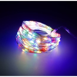LAMPKI LED DRUCIKI DEKORACYJNE ŚWIĄTECZNE CHOINKOWE 5M 50LED MULTIKOLOR