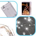 LAMPKI LED DRUCIKI DEKORACYJNE ŚWIĄTECZNE CHOINKOWE 5M 50LED ZIMNY BIAŁY