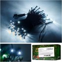 LAMPKI LED ŁAŃCUCH ŚWIETLNY ŚWIĄTECZNE CHOINKOWE 10M 100LED ZIMNY BIAŁY 8 TRYBÓW ŚWIECENIA