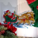 LAMPKI LED WISZĄCA OZDOBA DEKORACJA OKNA ŚWIĄTECZNA PRZYSSAWKA SANIE MIKOŁAJA