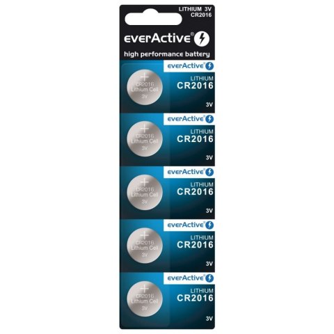 BATERIA LITOWA GUZIKOWA EVERACTIVE CR2016 BLISTER 5SZT BATERIA LITOWA GUZIKOWA EVERACTIVE CR2016 BLISTER 5SZT