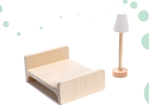 DOMEK DLA LALEK DREWNIANY LULILO FLORO BOHO LED 78CM DOMEK DLA LALEK DREWNIANY LULILO FLORO BOHO LED 78CM