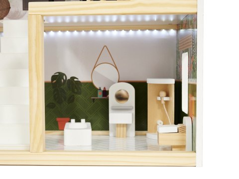 DOMEK DLA LALEK DREWNIANY LULILO FLORO BOHO LED 78CM DOMEK DLA LALEK DREWNIANY LULILO FLORO BOHO LED 78CM