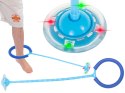 HULA HOP NA NOGĘ SKAKANKA SKIPPER PIŁKA ŚWIECĄCA MIGAJĄCA LED NIEBIESKA