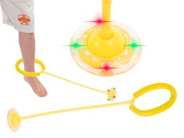 HULA HOP NA NOGĘ SKAKANKA SKIPPER PIŁKA ŚWIECĄCA MIGAJĄCA LED ŻÓŁTA